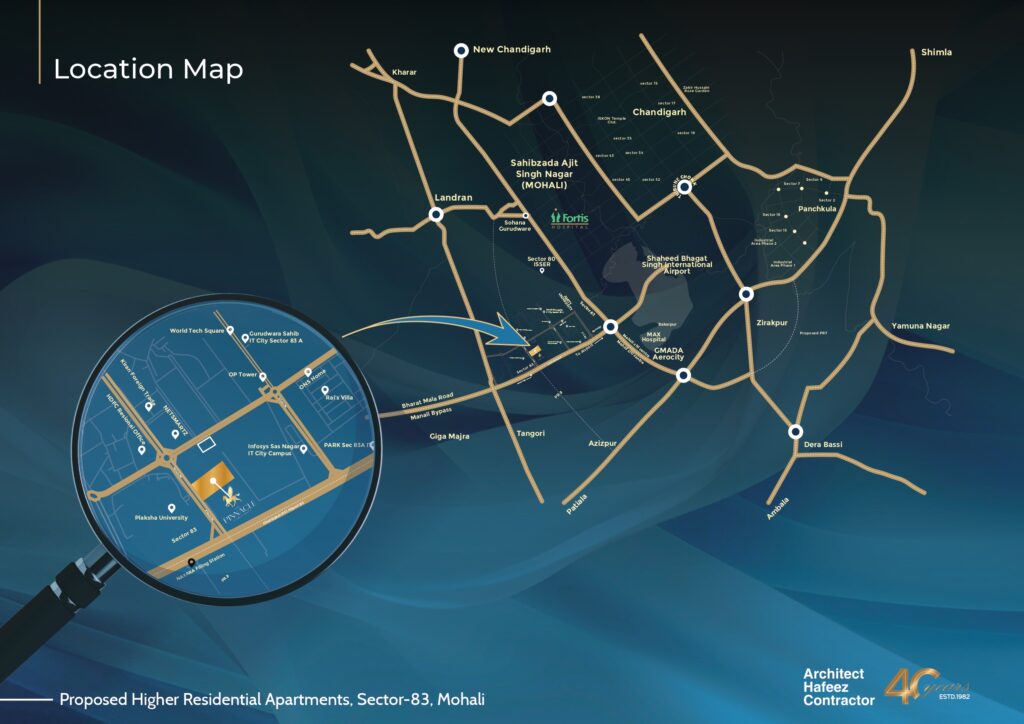 The Pinnacle Mohali Location map